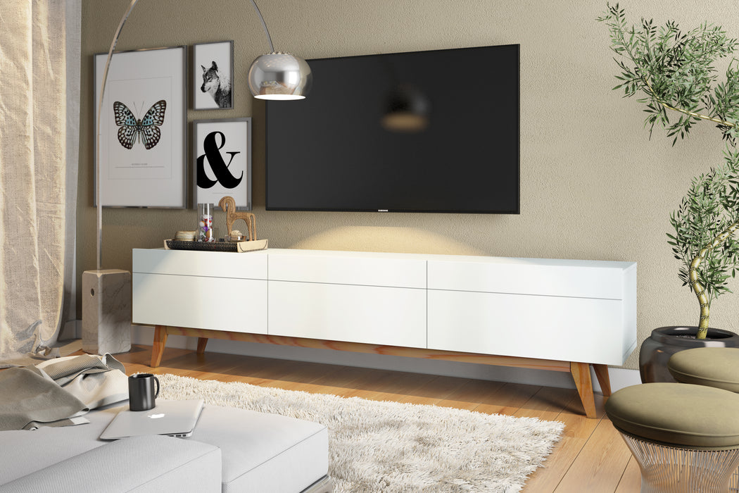 MEUBLE TV CLASSIC 3G 2.2 BRANCO ACETINADO 1069