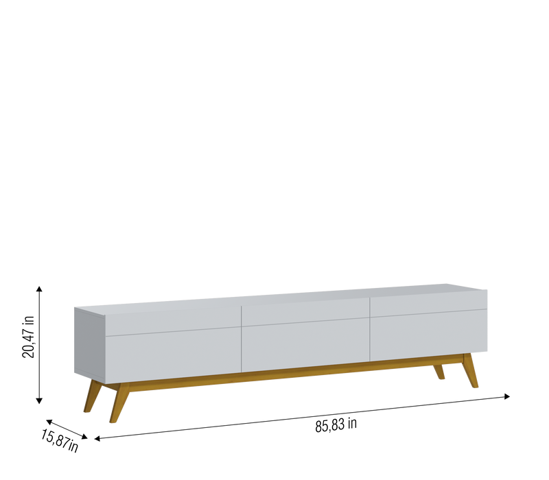 MEUBLE TV CLASSIC 3G 2.2 BRANCO ACETINADO 1069