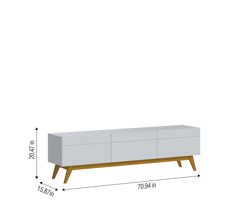 MEUBLE TV  CLASSIC 3G 2.6 BRANCO ACETINADO 1129