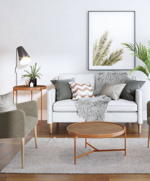 TABLE  MESA AQUA CENTRO(P) FREIJO/COBRE 68075