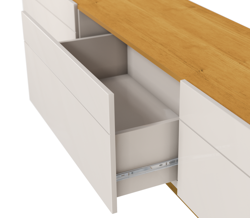 MEUBLE TV  CLASSIC 3G 2.6 OFF WHITE/NATURE  9033