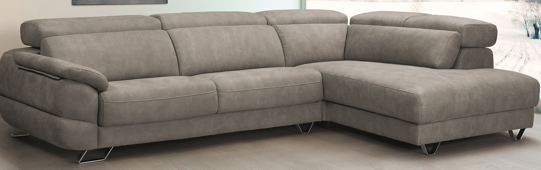 CANAPE EN L DALMATA  ACCOUD DROIT