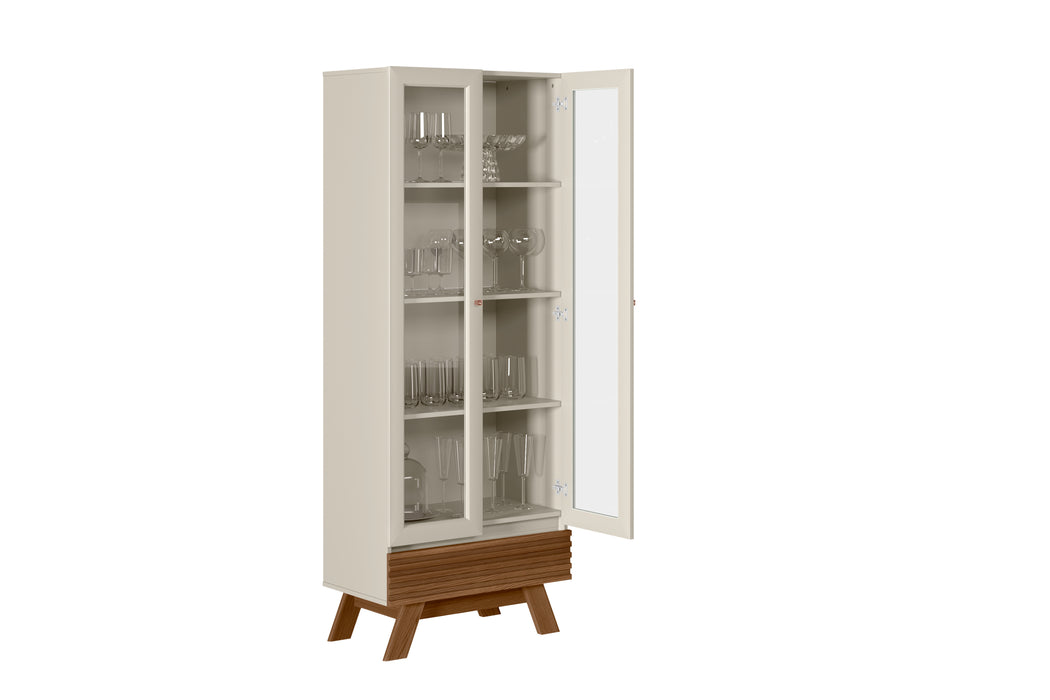 ARMOIRE EN VERRE RÉTRO MARSALA FREIJO OFF WHITE