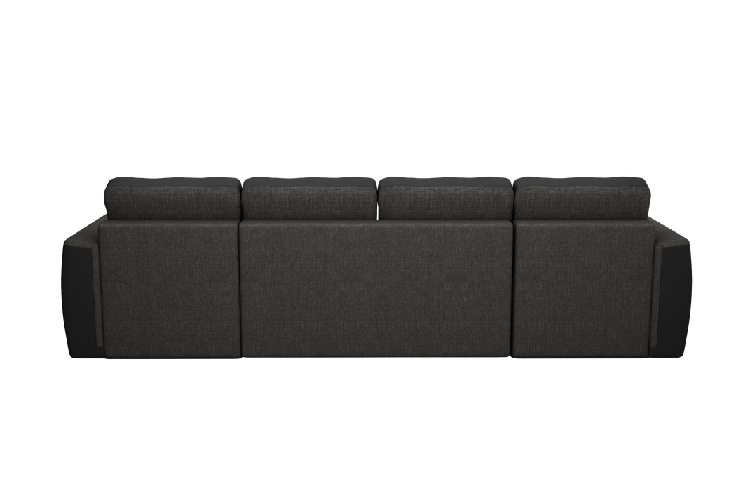 CANAPE JAMES PU NOIR SAWANA ANTHRACITE - A71979