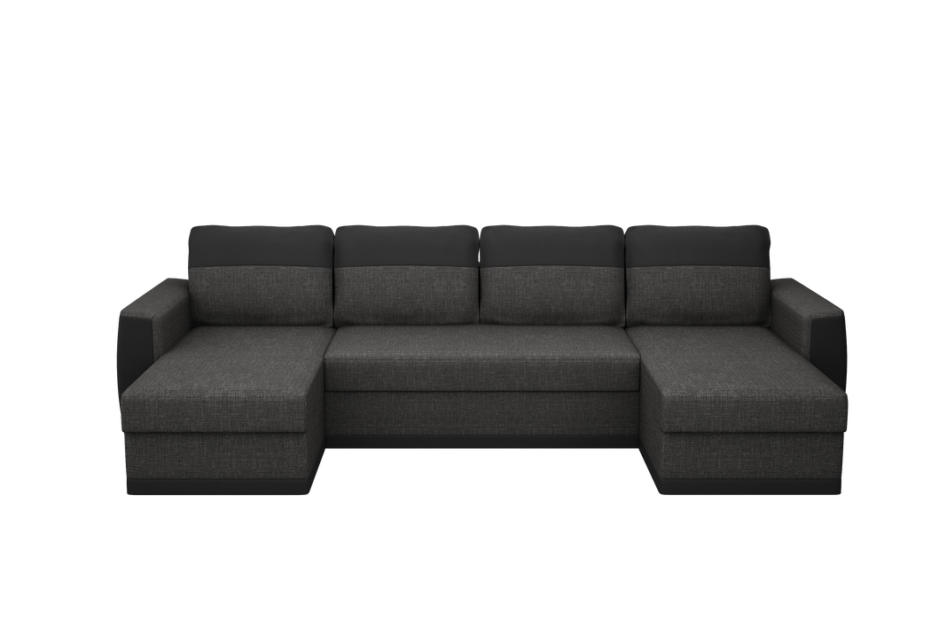 CANAPE JAMES PU NOIR SAWANA ANTHRACITE - A71979