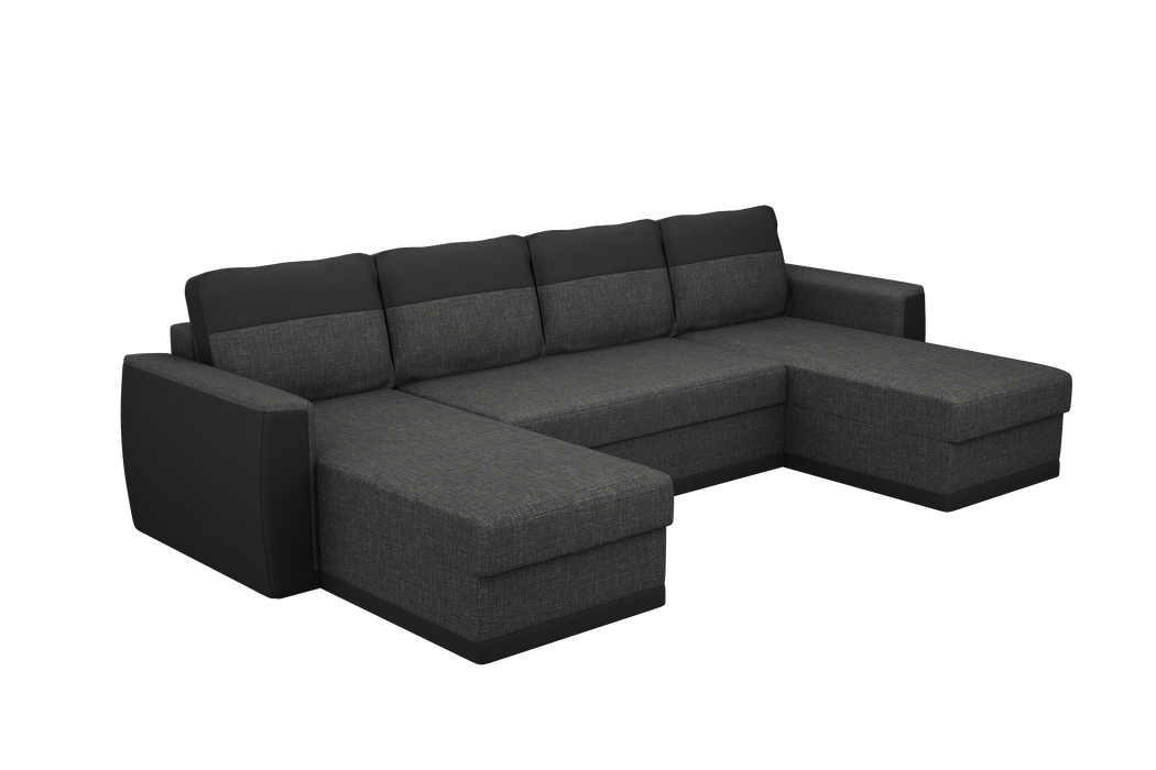 CANAPE JAMES PU NOIR SAWANA ANTHRACITE - A71979