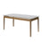 TABLE RECTANGULAIRE VERRE  715  1,8 BLANC CASSÉ / NATUREL