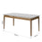 TABLE RECTANGULAIRE VERRE  715  1,8 BLANC CASSÉ / NATUREL
