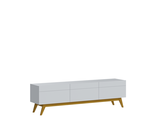 MEUBLE TV  CLASSIC 3G 2.6 BRANCO ACETINADO 1129