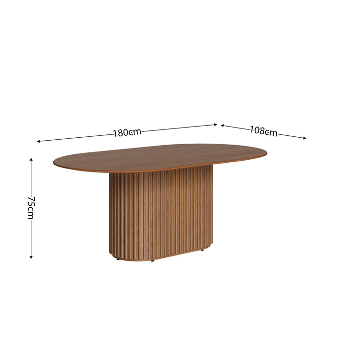 TABLE  6733 LIVING 1,8 PLATEAU STRATIFIÉ OVALE