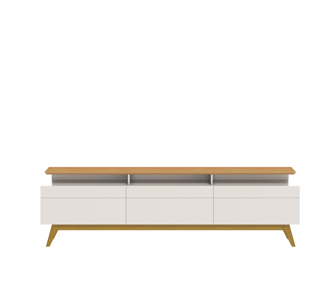 MEUBLE TV 10733 MAIS 3G - 1,2 BLANC CASSÉ / NATUREL