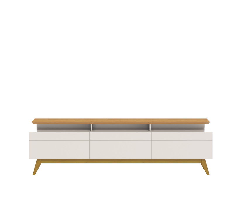 MEUBLE TV 10733 MAIS 3G - 1,2 BLANC CASSÉ / NATUREL