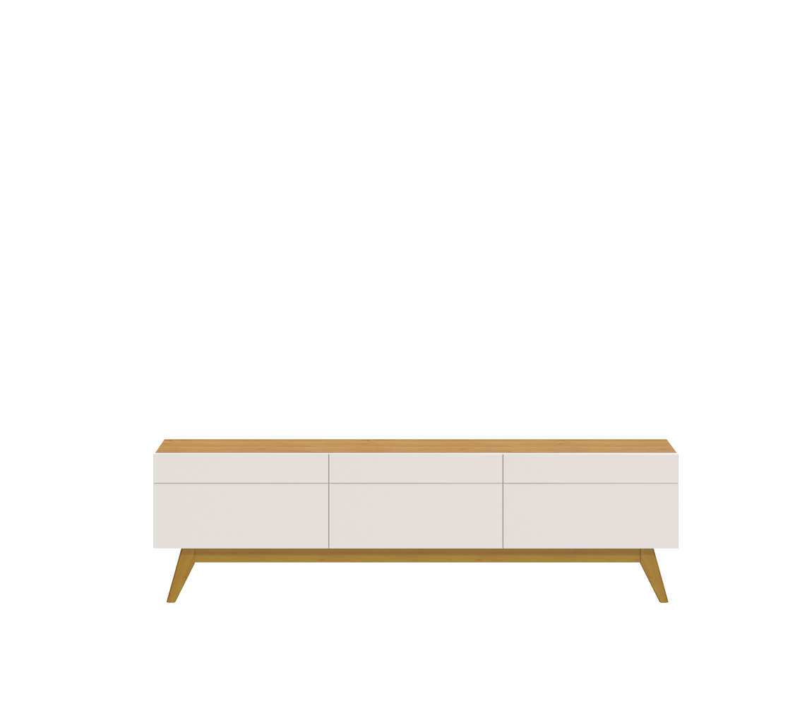MEUBLE TV 11233  3G - 1,8 BLANC CASSÉ / NATUREL