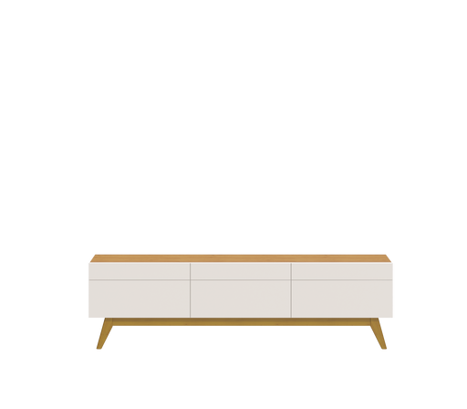 MEUBLE TV 11233  3G - 1,8 BLANC CASSÉ / NATUREL