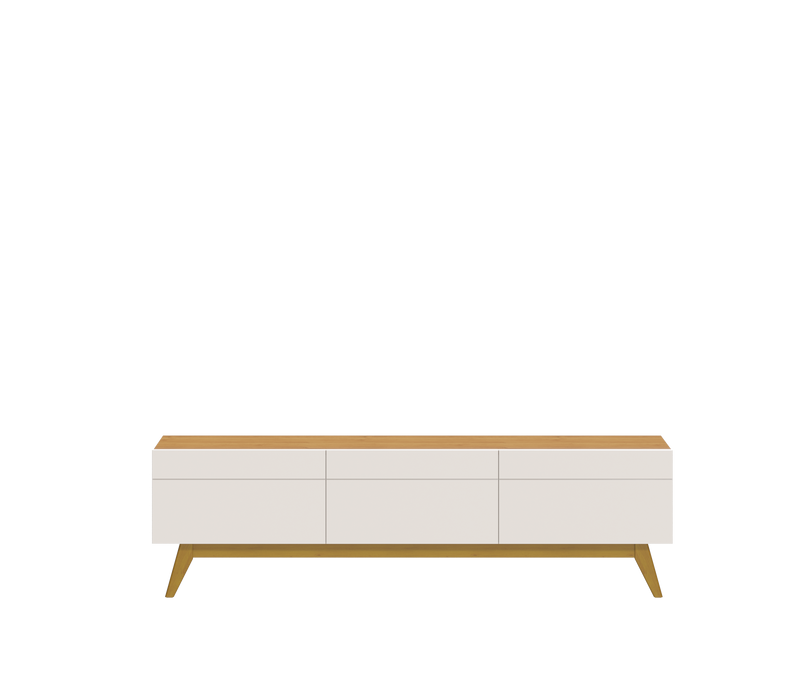MEUBLE TV 11233  3G - 1,8 BLANC CASSÉ / NATUREL