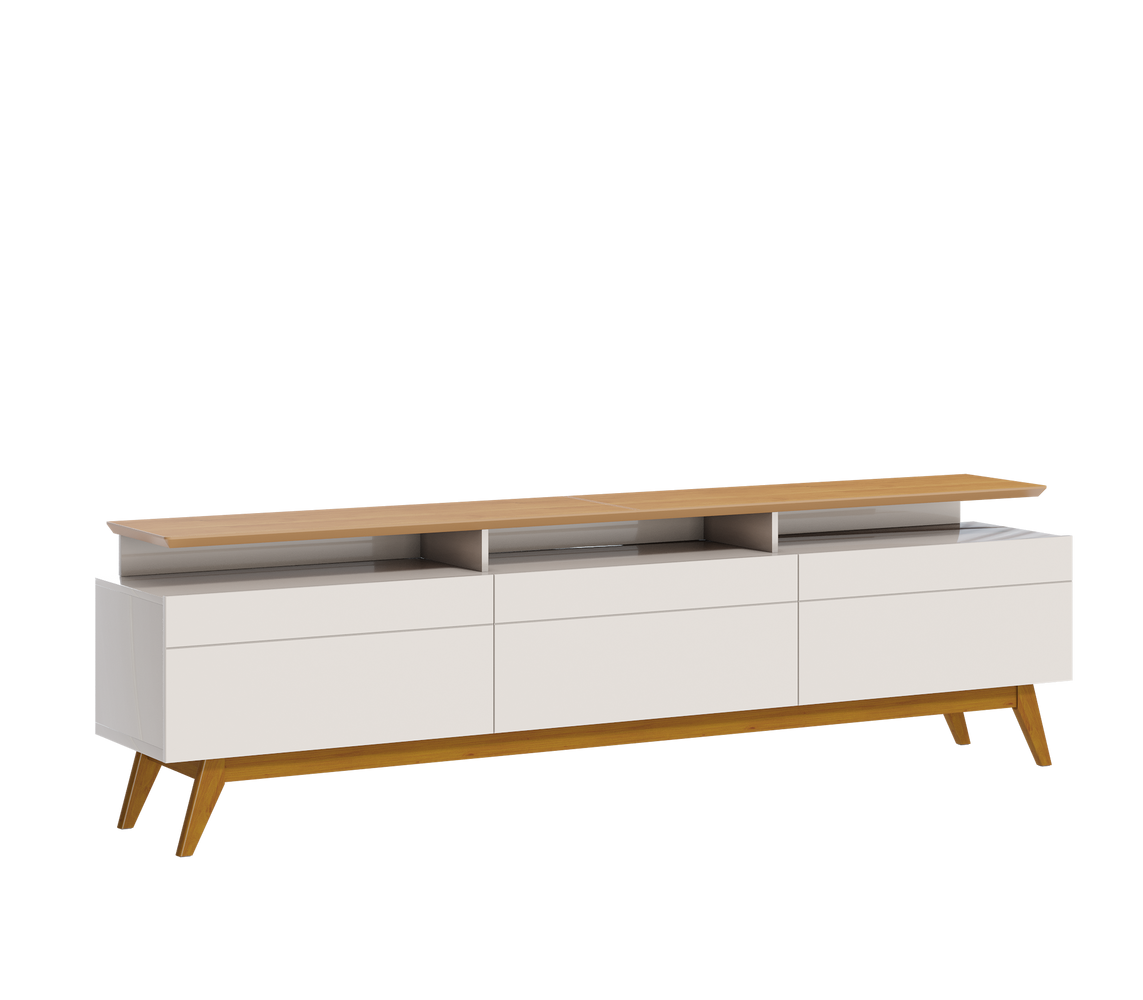 MEUBLE TV  11333 MAIS 3G - 1,8 BLANC CASSÉ / NATUREL