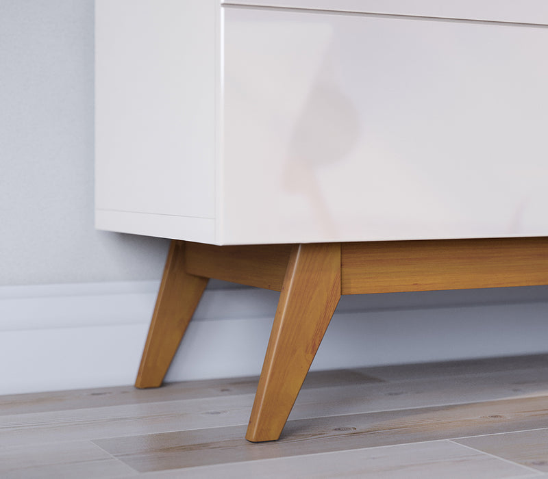 MEUBLE TV    11833 ARC 1,8 - 2G BLANC CASSÉ / NATUREL