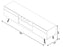 MEUBLE TV    11833 ARC 1,8 - 2G BLANC CASSÉ / NATUREL