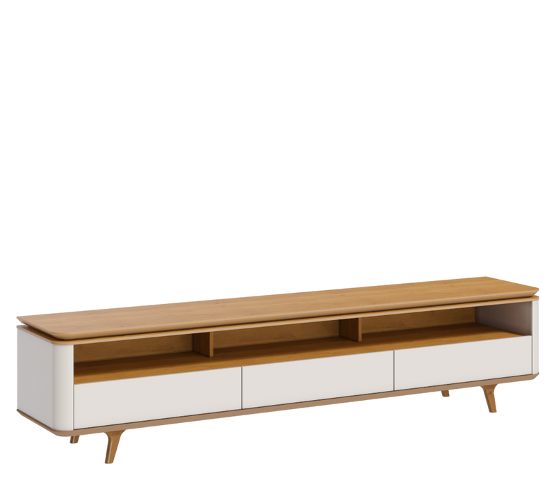 MEUBLE TV 16133 ARC 2,6 - 3G BLANC CASSÉ / NATUREL