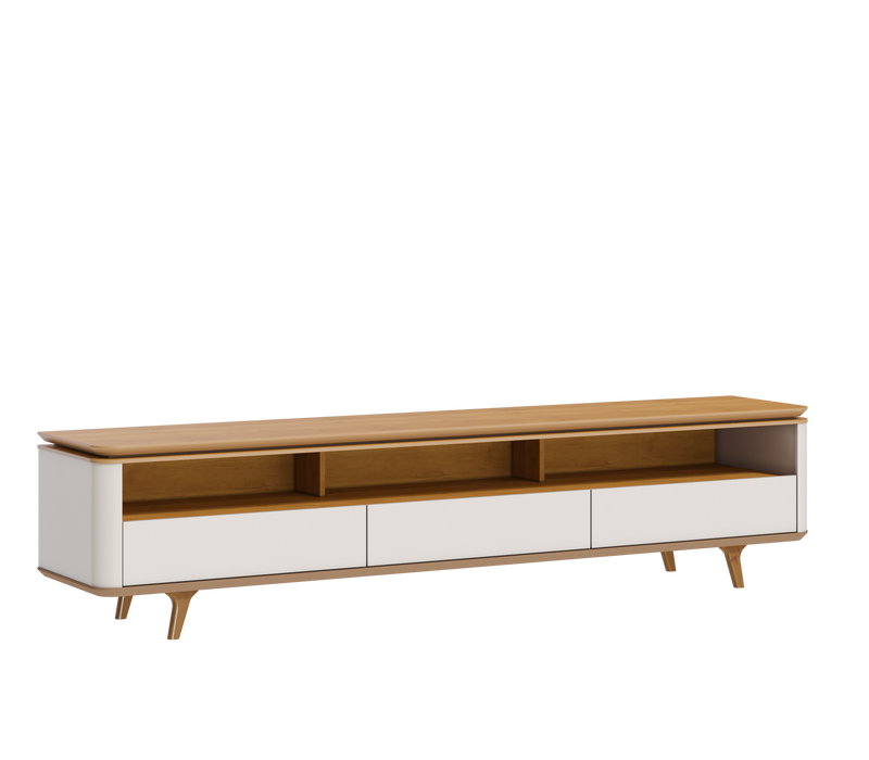 MEUBLE TV 16133 ARC 2,6 - 3G BLANC CASSÉ / NATUREL