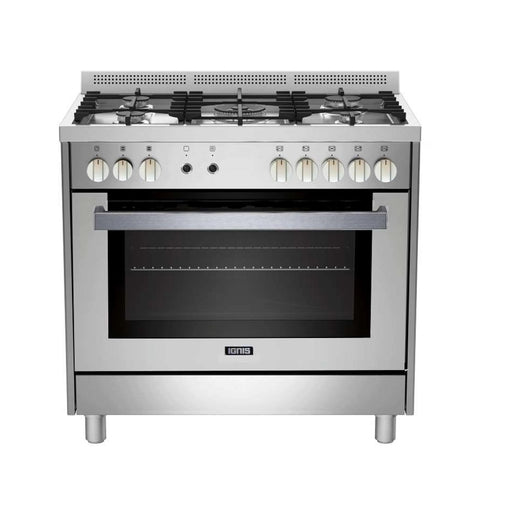 Cuisinière GPD1105DLFX - Ignis 100x60 Gaz, Sécurité intégrale, 5Feux