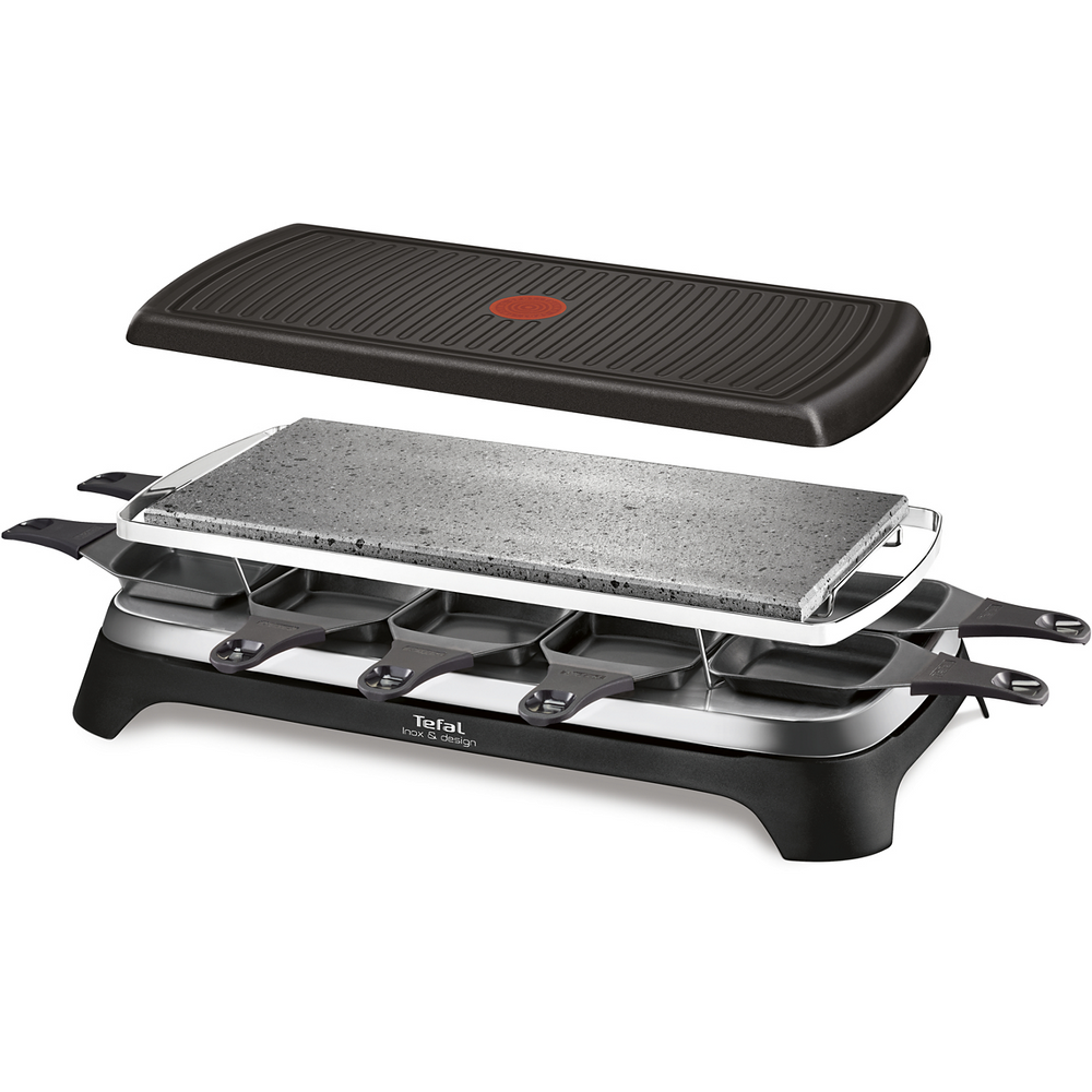 MACHINE A RACLETTE + PIERADE  RE45A812 INOX 3 EN 1