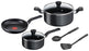 SET BATTERIE B459S784 ALU NSPTFE SUPER COOK NOIR 7PCS NON-STICK TEFAL
