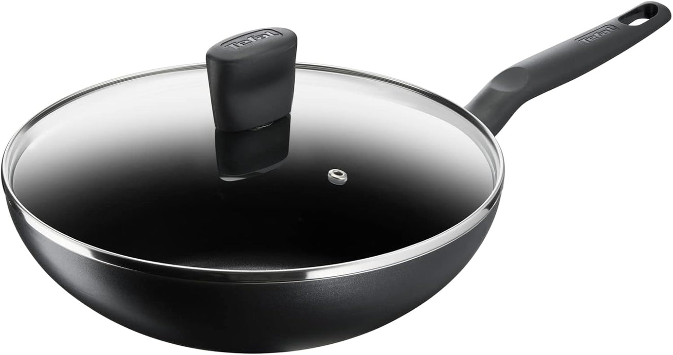 POELE WOK B4591684 ALU NS PTFE G6 SUPER COOK 28+LID TEFAL
