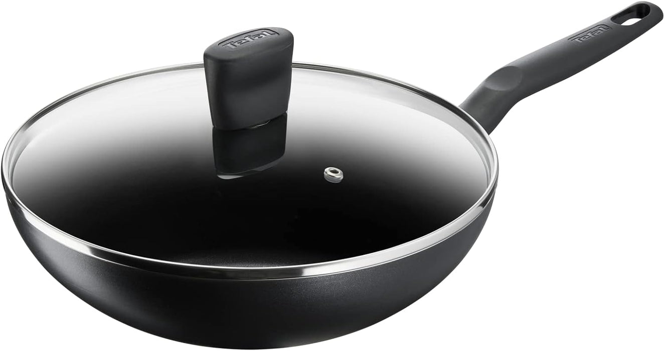 POELE WOK B4591684 ALU NS PTFE G6 SUPER COOK 28+LID TEFAL