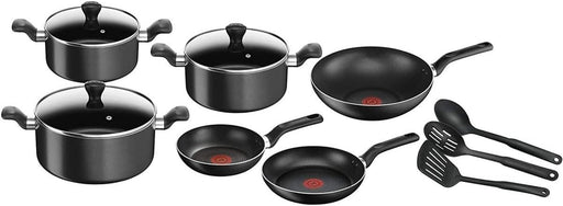 SET BATTERIE B459SC84 ALU NS PTFE SUPER COOK BLACK 12PCS TEFAL