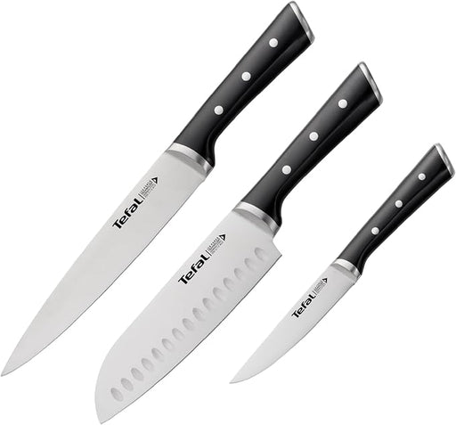 COUTEAUX DE CUISINE K232S374 ICE FORCE SET 3 KNIVES  SANTOKU  TEFAL