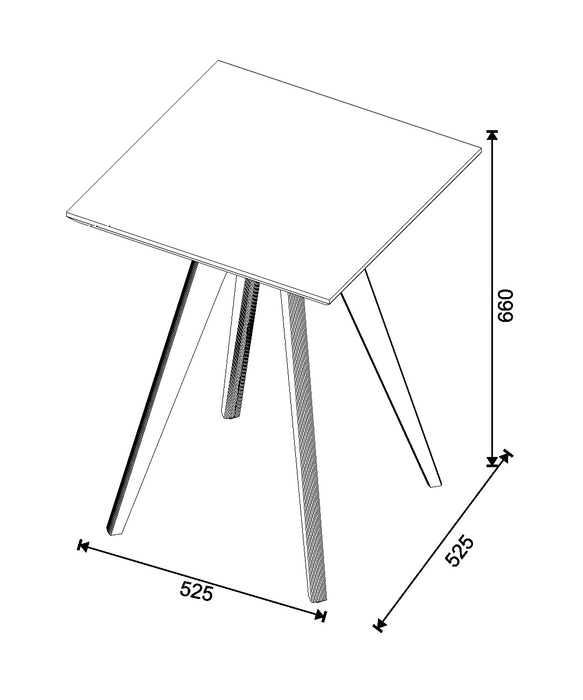 TABLE D’APPOINT CARRÉE  61711 CLASSIC BLANC CASSÉ