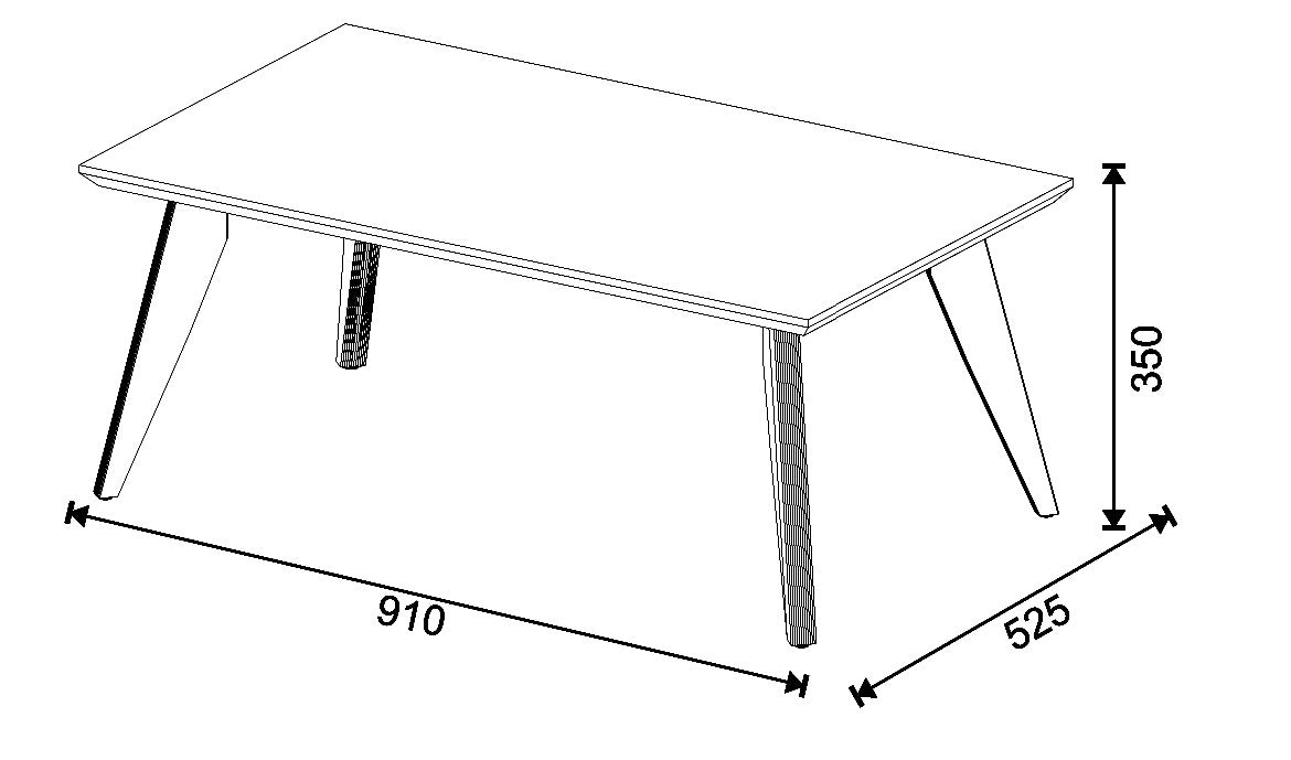TABLE CENTRALE  61811 CLASSIC BLANC CASSÉ