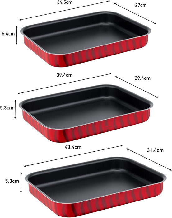 MOULE PTFE J5715482 TEMPO FLAME - SET 3 PLATS FOUR  TEFAL