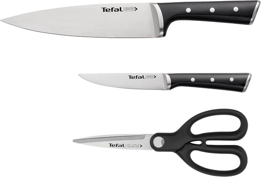COUTEAUX DE CUISINE K232S355 ICE FORCE SET 3  CHEF + UTILITY TEFAL