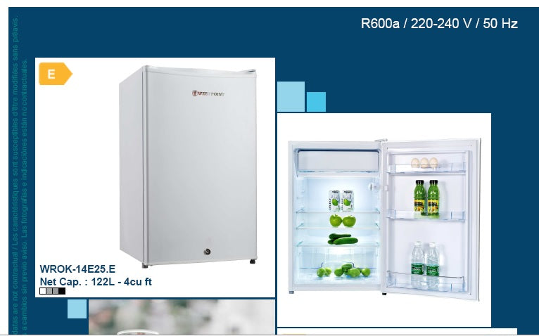 REFRIGERATEUR WROK-14E25.- 122 L
