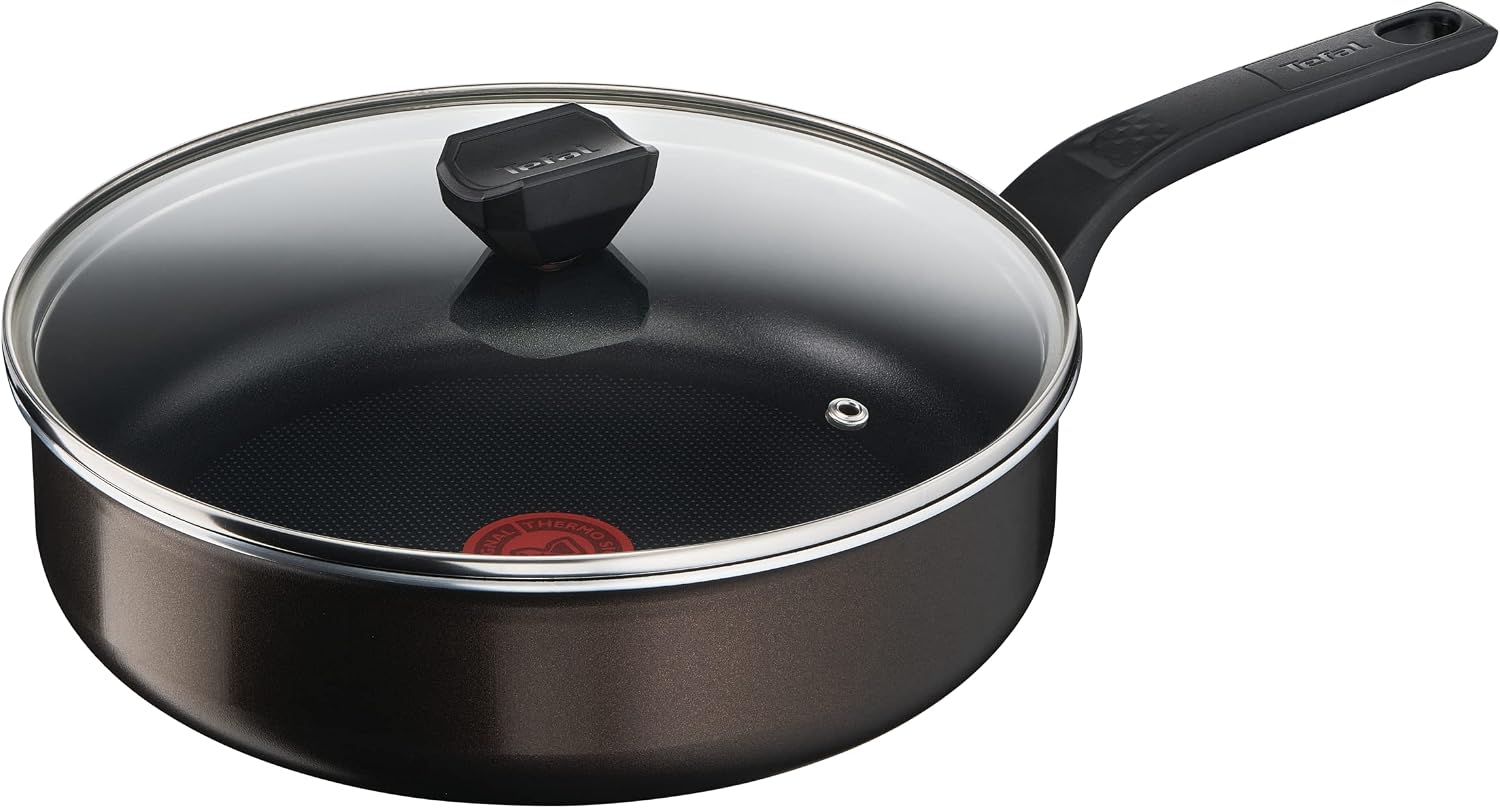 SAUTEUSE B5543202 ALU NS PTFE EASY COOK AND CLEAN 24CM+CV TEFAL