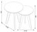 TABLE D’APPOINT 60411 CLASSIC ROUNDA BLANC CASSÉ