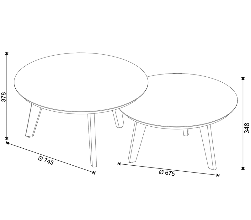 TABLE MESSA CLASSIC CENTRO REDONDA FREIJO 60276
