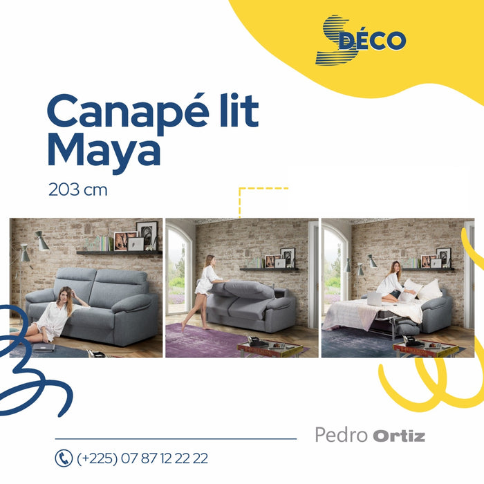 CANAPE LIT MAYA  3PLACES *203cm