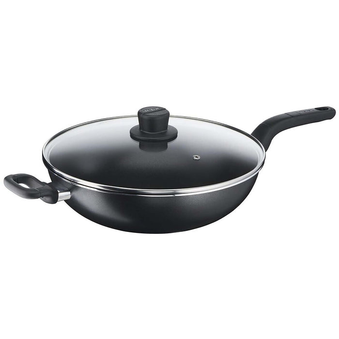 POELE WOK B5039495 ALU NS PTFE EASY COOK 32+LID TEFAL