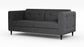 CANAPE BOSTON II  CF3 tissu Malmo charbon - A64241