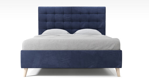 Lit JAPP 2 velours bleu 160x200 cm - A87067